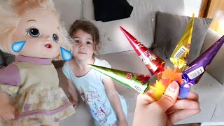 Baby Alive Çikolata İstedi Eylül Vermedi Baby Alive Çok Ağladı | Eğlenceli Çocuk Videoları