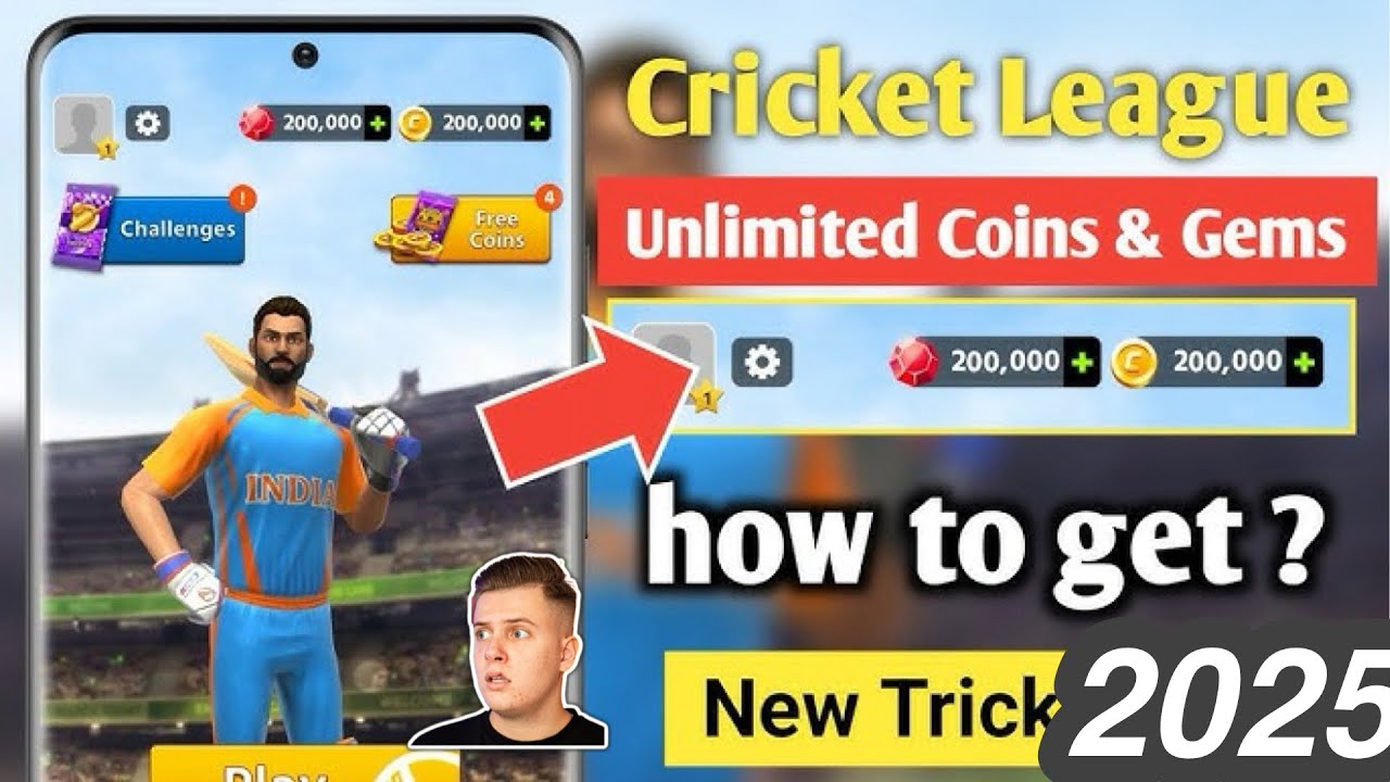Cricket League hack mod APK unlimited money and gems How