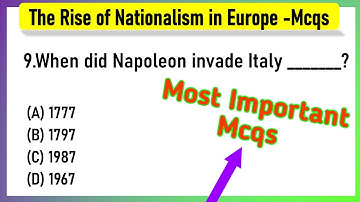 Class 10 Social Science MCQs Chapter 1 The Rise of Nationalism in Europe