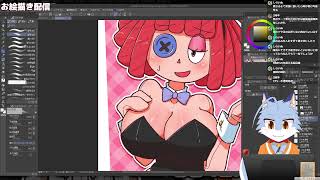 【お絵描き】朝活お絵描き：バニー絵描く【2時間くらい】