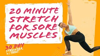 20 Minute Stretch for Sore Muscles | Sydney Cummings screenshot 3