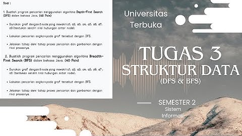 Tugas 3 Struktur Data | DFS & BFS (Universitas Terbuka)
