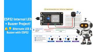 ESP32 Internal LED + Buzzer Project! 🔔💡 | Alternate LED & Buzzer with ESP32 | Hands-On Robotics