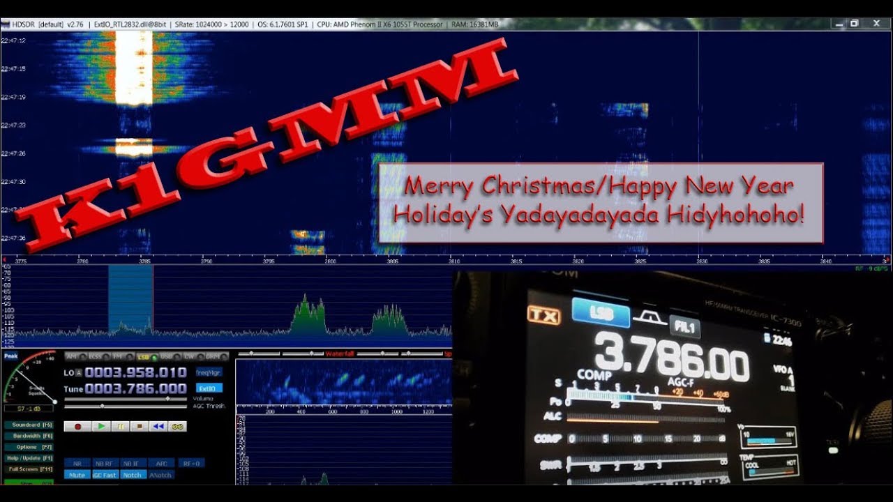 Ham Radio K1GMM Live Stream Holiday Special! Composer Pro/Spyserver/Active Antenna!