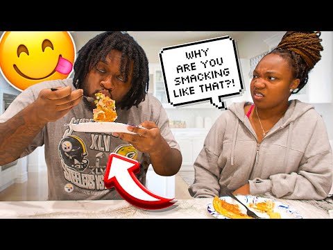 SMACKING WHILE EATING TO SEE MY GIRLFRIEND REACTION!