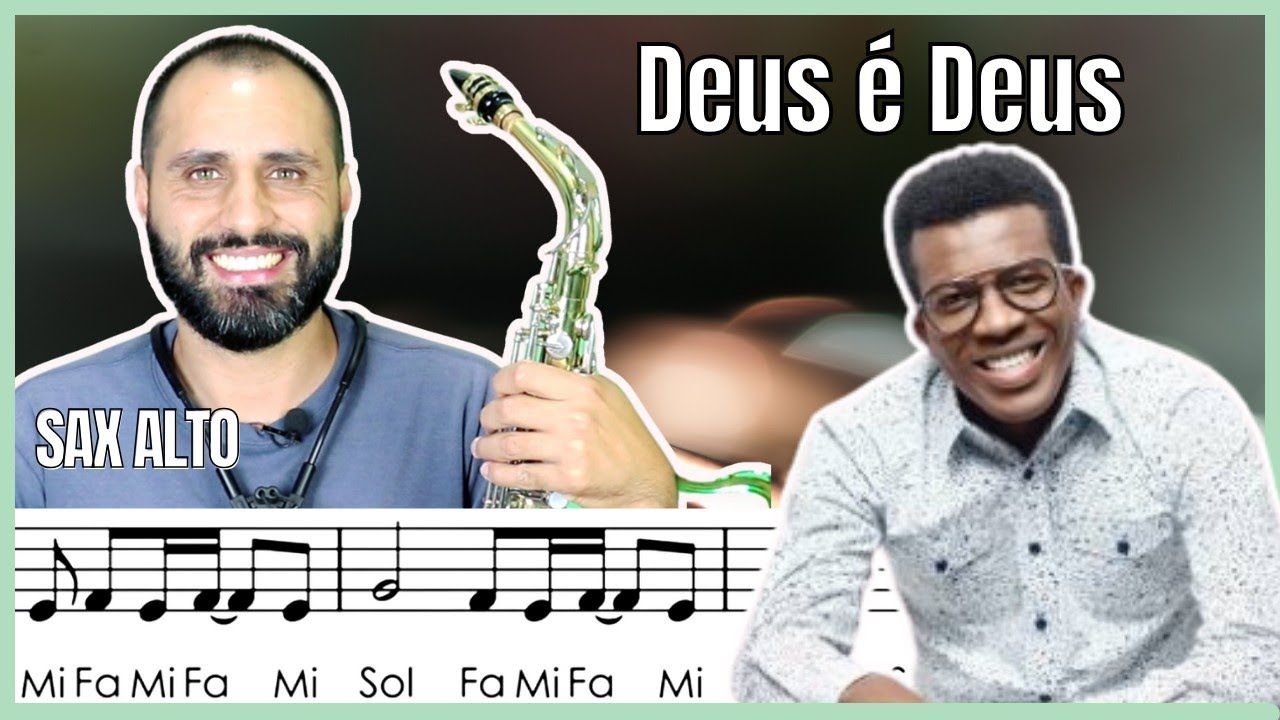 Deus é Deus | Partitura simplificada com notas 🎷 Delino Marçal | - YouTube