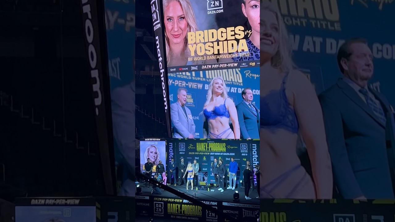 Ebanie Bridges weighs in Ahead Of Title Fight | 