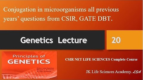 GENETICS Lecture No 20: conjugation, all previous years questions #inheritancebiology#CSIR#NETDBT