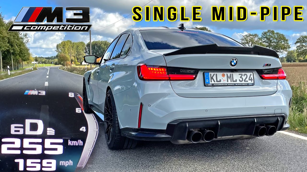 600HP BMW M3 G80 xDrive | DRIFT MODE 0-100 0-60 100-200 SINGLE MIDPIPE ...