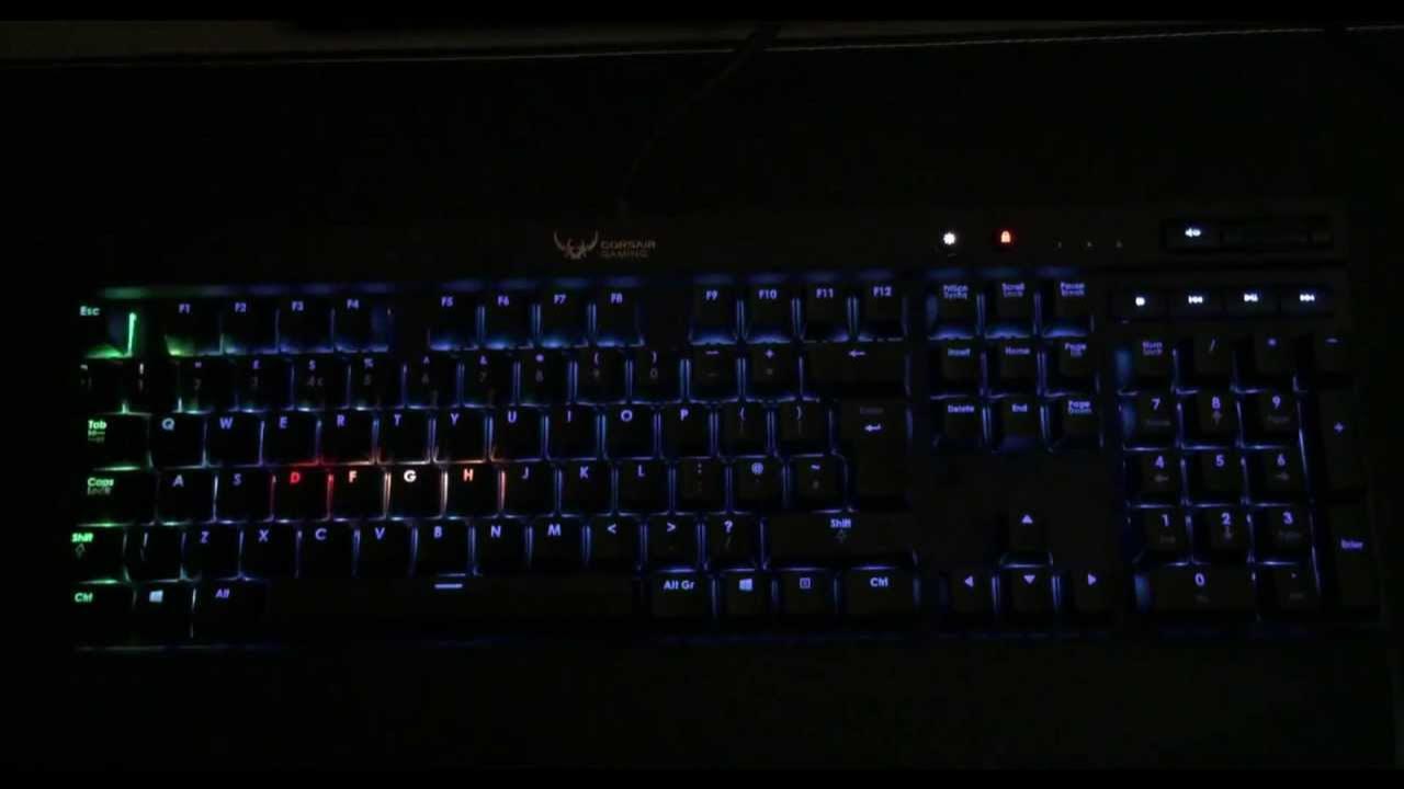 Corsair K70 RGB keyboard lighting effects YouTube