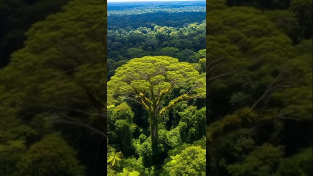 The top of a lush forest