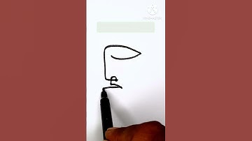 How to draw a face art without lifting hand | art is coming #shorts