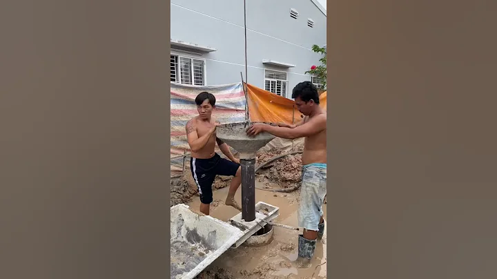 Installation of concrete pipes for bored piles | LQĐ #shorts #construction #constructiontips