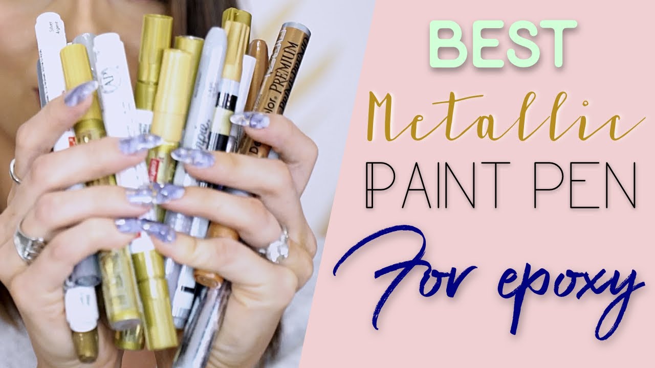 The BEST metallic paint pen for epoxy coasters, geodes and tumblers! 