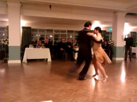 Guillermo Torrens and Maria Maragaki dancing at Lincoln Tango Festival, UK 2012 (vals)