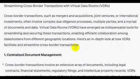 Streamlining Cross Border Transactions with Virtual Data Rooms VDRs