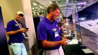 Alan Risher sings Tommy Tutone during rain delay