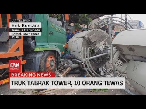 Kecelakaan Maut Bekasi, Truk Tabrak Tower 10 Orang Tewas