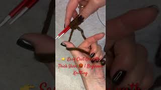 Watch Me Cast On (So Satisfying) knitting #caston #beginnerknitting# #handmadebag#knitting#