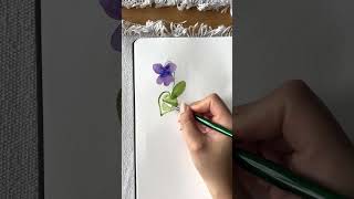 Tuto violette #artshorts #learntopaint #tutoaquarelle #aquarelle