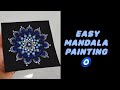 Easy and simple Mandala painting for beginners🖌️🧿 #art #mandalapainting #inkora