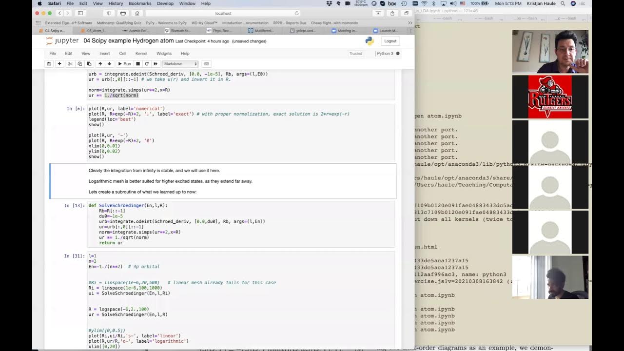 Computational Physics in Python, Rutgers University, 2021, lecture 13 ...