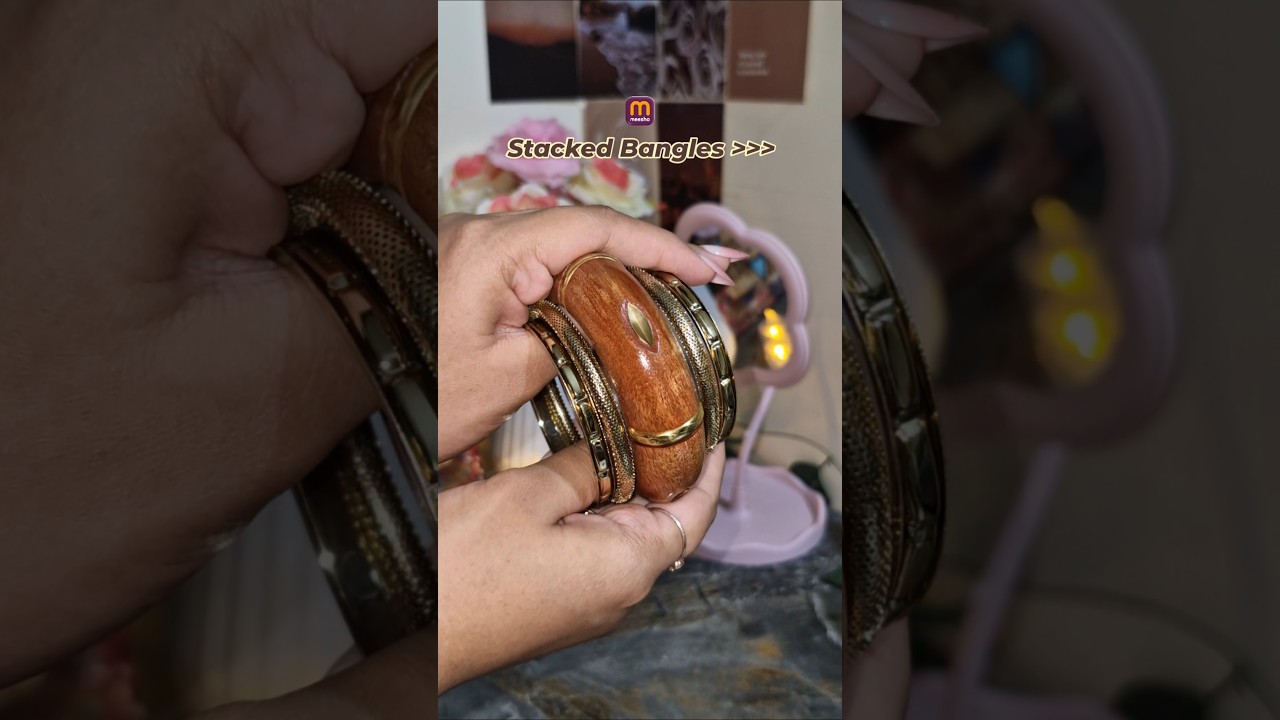 @Meesho
[Stacked bangles. Under 300, wooden bangles, y2k ba