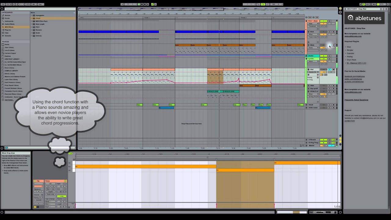 Using Ableton Live’s Chord and Scale MIDI Effects by Abletunes - YouTube