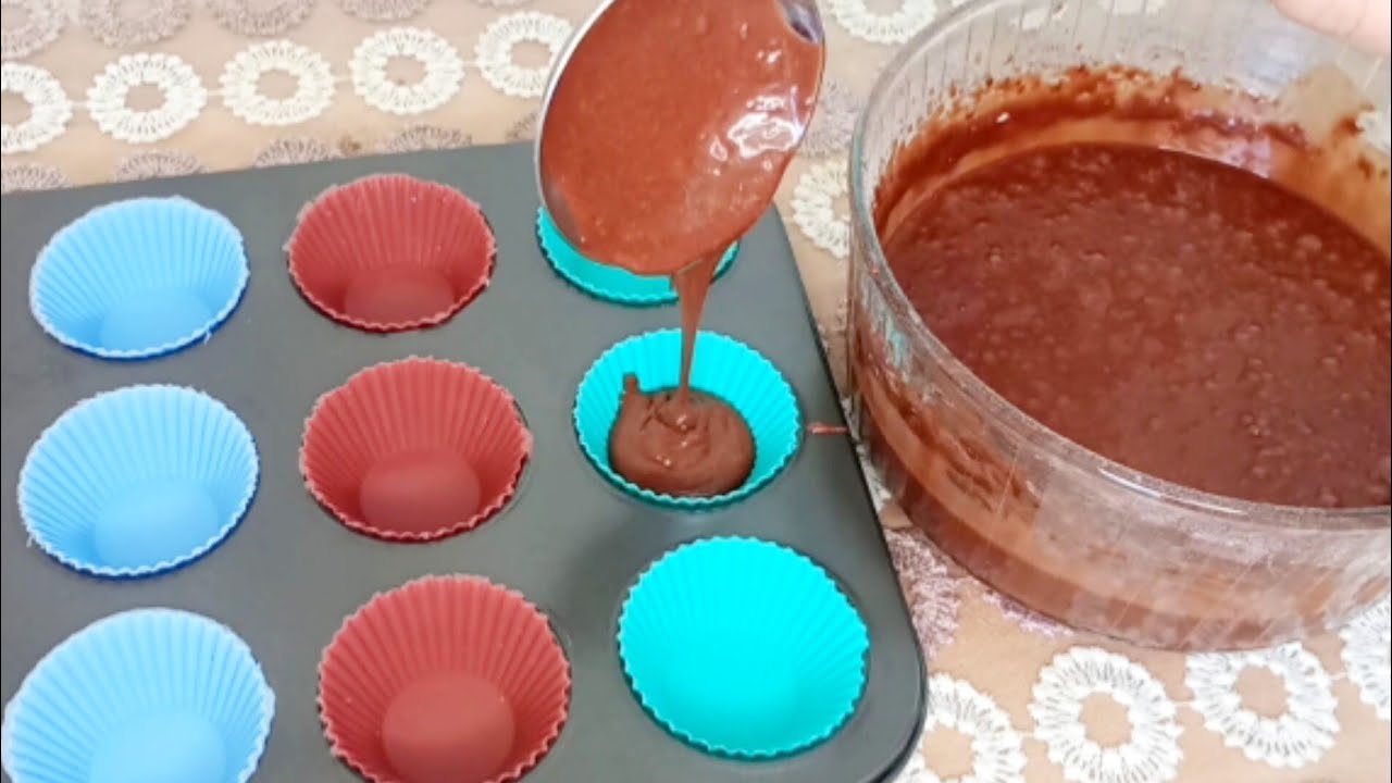 كب كيك بالشوكولاته سهل وسريع بدون مكونات كتير وطعمه خطير 😋