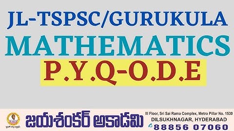 JL MATHS ODE PREVIOUS YEAR QUESTIONS||JL MATHEMATICS