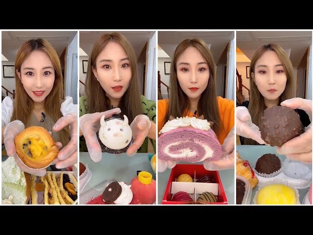 Chocolate Cake & Sweet Snack Mukbang 🍫🍪 | ASMR Eating Show
