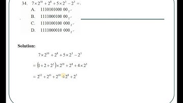 2014 HKDSE Maths Core Paper 2 Solution q34, Binary Sysytem (二進制數)