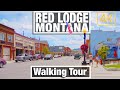 Walking Around Red Lodge Montana - Virtual Travel Walking Treadmill Scenery - 4K City Walks