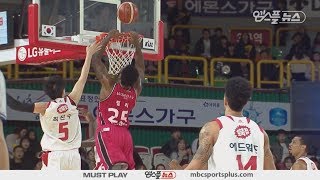 James Kelly, Follow up dunk basket interfere | Sakers vs Orions | 20171203 | 2017-18 KBL