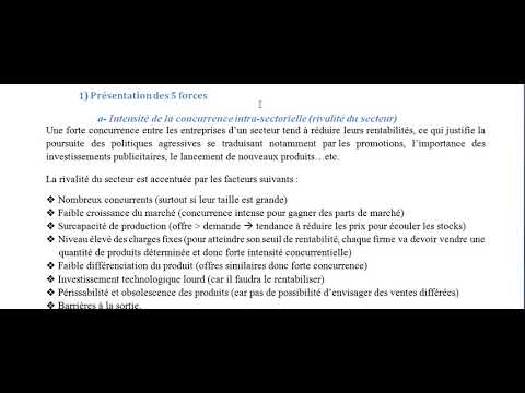 marketing stratégique-les forces concurrentielles (diagnostic externe , 5 forces de porter)