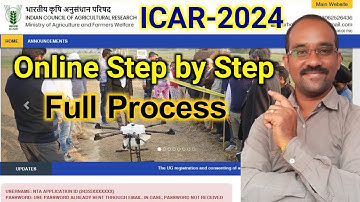 ICAR 2024 Online step by step in telugu | CUET ICAR Application online