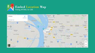 How To Add Google Map On Website Using HTML And CSS I Embed Google Map on Website (Bangla Tutorial)