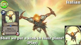 Saboteur Card Sounds In 12 Languages -Hearthstone