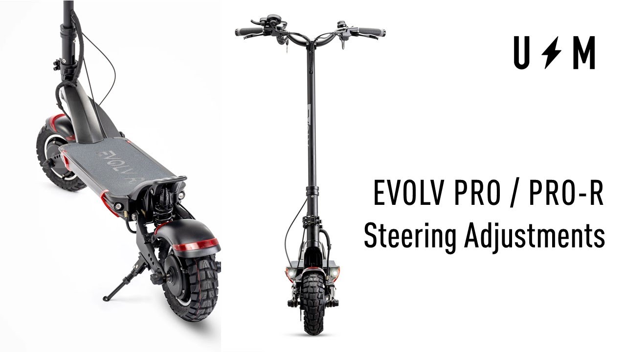 EVOLV Pro Electric Scooter Steering and turning tightness adjustments