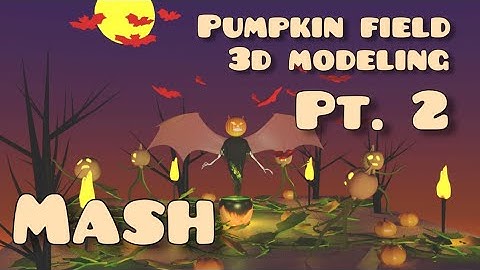 Halloween scene 3d modeling Pt. 2 MASH (Autodesk Maya 2020)