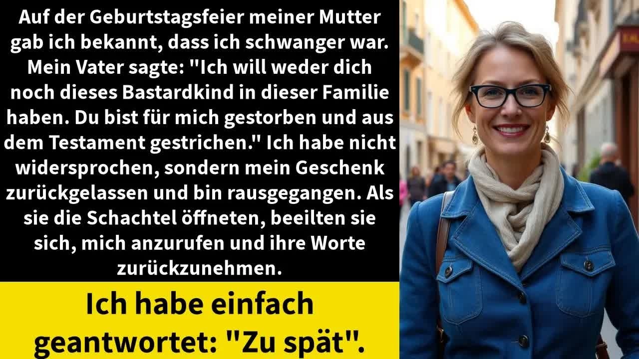 Auf der Geburtstagsfeier meiner Mutter gab ich bekannt, dass ich schwanger war  Mein Vater sagte