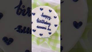 Cute Blue Heart Bento Cake Design 💙 | Mini Birthday Cake #Shorts