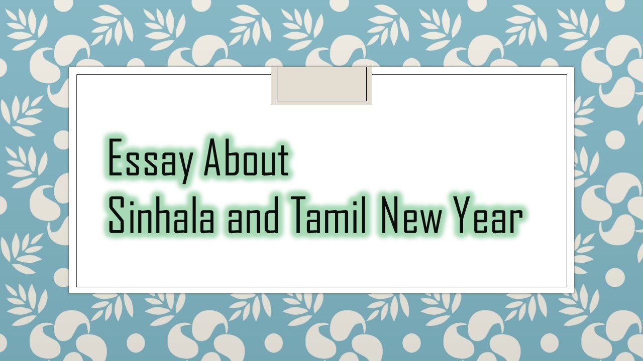 sinhala and tamil new year essay for grade 3