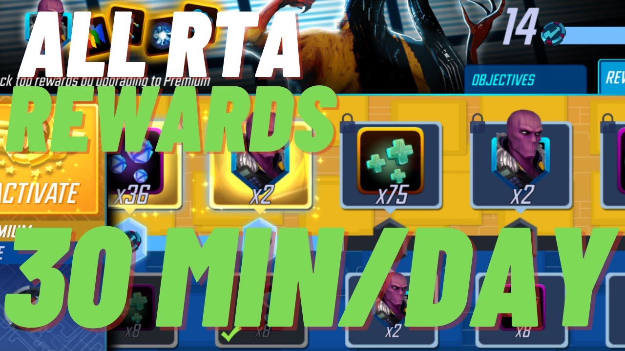 Collect all Real Time Arena Rewards Playing 30 minutes per day!