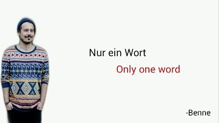 Nur ein Wort, Benne - Learn German With Muisc, English Lyrics