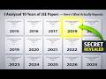 The Hidden Pattern in 10 Years of JEE Papers – Watch This Before You Study Anything
