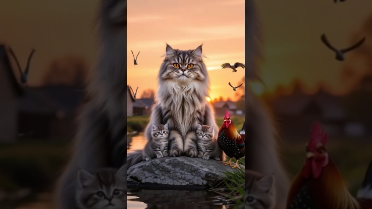 cat & cock friendship 🤝🐈🐕