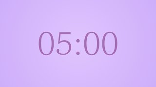 5-Minute Countdown Timer | (Light Lavender → Pale Violet) × Soft Purple