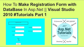 How to make registration form in asp.net with database  || Visual Studio 2010  part1