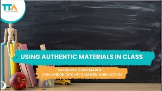Famous Using Authentic Materials In Class | The TEFL Academy Profile